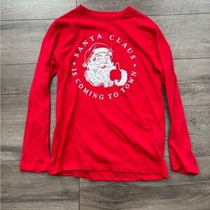 Holiday Town boys long sleeve pajama shirt. Size L 10/12